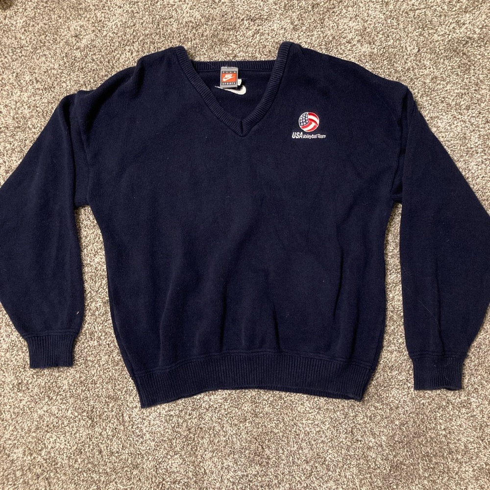 Vintage USA Nike volleyball v neck sweater